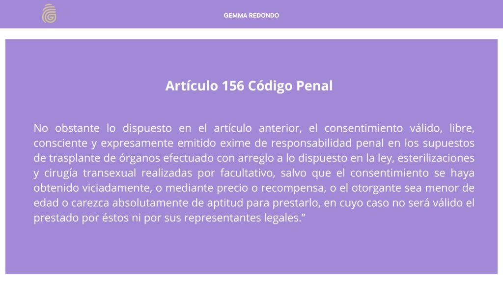 Artículo 156 Código Penal