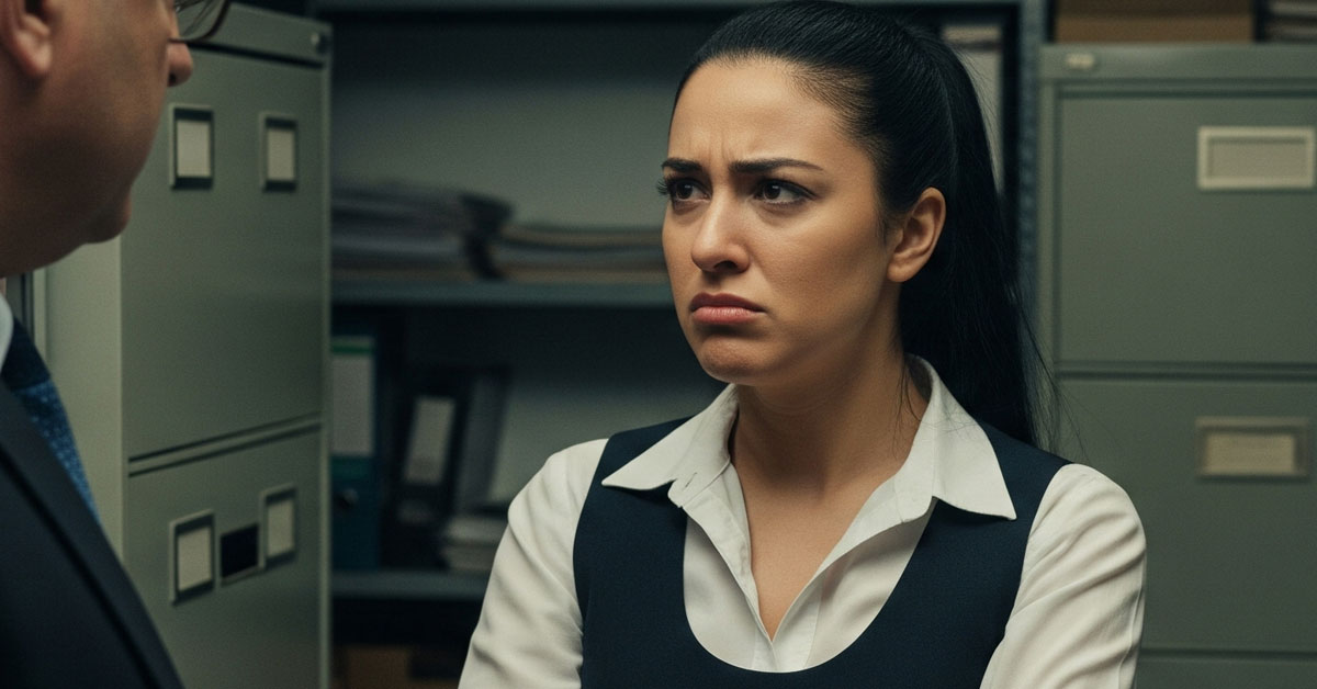 Una mujer se siente mal por lo que dice su jefe en el depósito