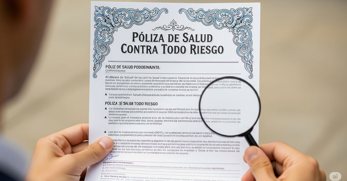 Póliza de salud con letra chica